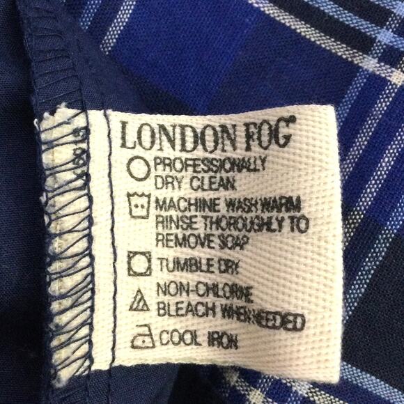 London Fog Hooded Minimalist Preppy Lightweight Casual Blue Full Zip Coat Size 8 - Picture 8 of 11